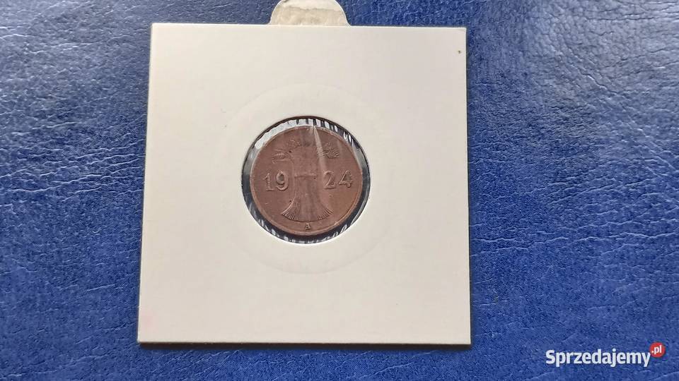 Stare monety 1 rentenpfennig 1924 A NIemcy Lesko