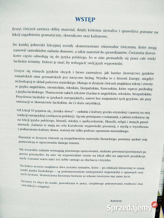 Porta latina nuova zeszyt ćwiczeń antykwariat Warszawa