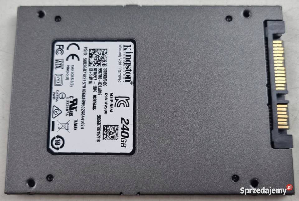 Dysk SSD 240GB 25 szybki bezgłośny do laptopa Warszawa sprzedam