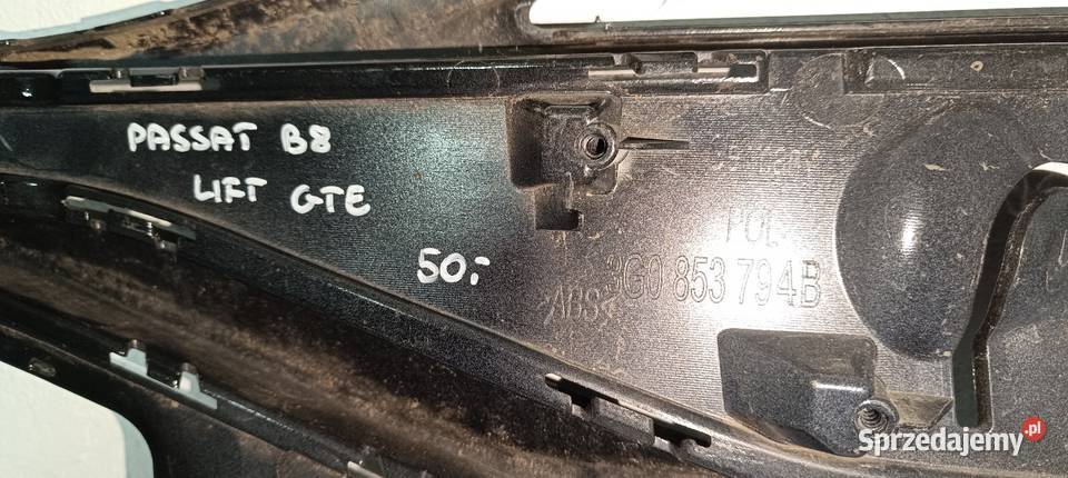 VW PASSAT B8 LIFT GTE KRATKA ZDERZAKA PRAWA Lubin
