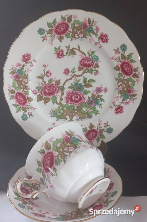 Queen Anne angielska porcelana zestaw trio Gryfino