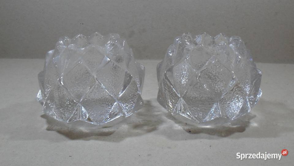 Orrefors Świeczniki Krystałowe Kotte Szyszka 2 Wyposażenie wnętrz