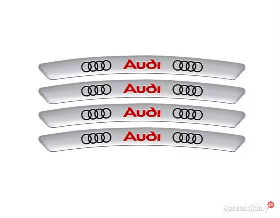 Naklejki emblematy na felgi Audi metalowe 4 nowe Gliwice sprzedam