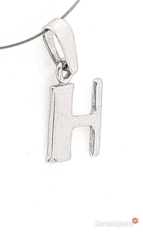 Srebrna zawieszka literka H NS37 NOWA WYPRZEDAŻ Poznań sprzedam