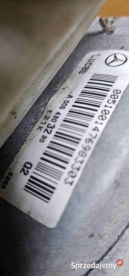 Pompa hamulcowa serwo mercedes w210 27 cdi Rok produkcji 1999 Zbąszyń