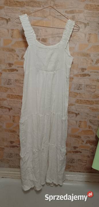 38M Długa biała sukienka letnia z Londynu NOWA Kraków sprzedam