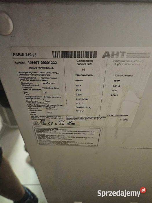 Zamrażarka skrzyniowa z szybą AHT Paris 210 724l Góra