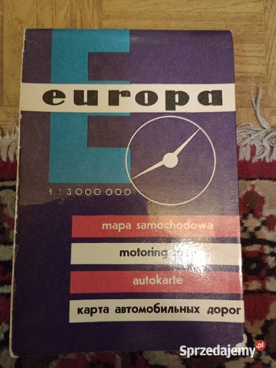 Mapa Samochodowa Europy z 1968