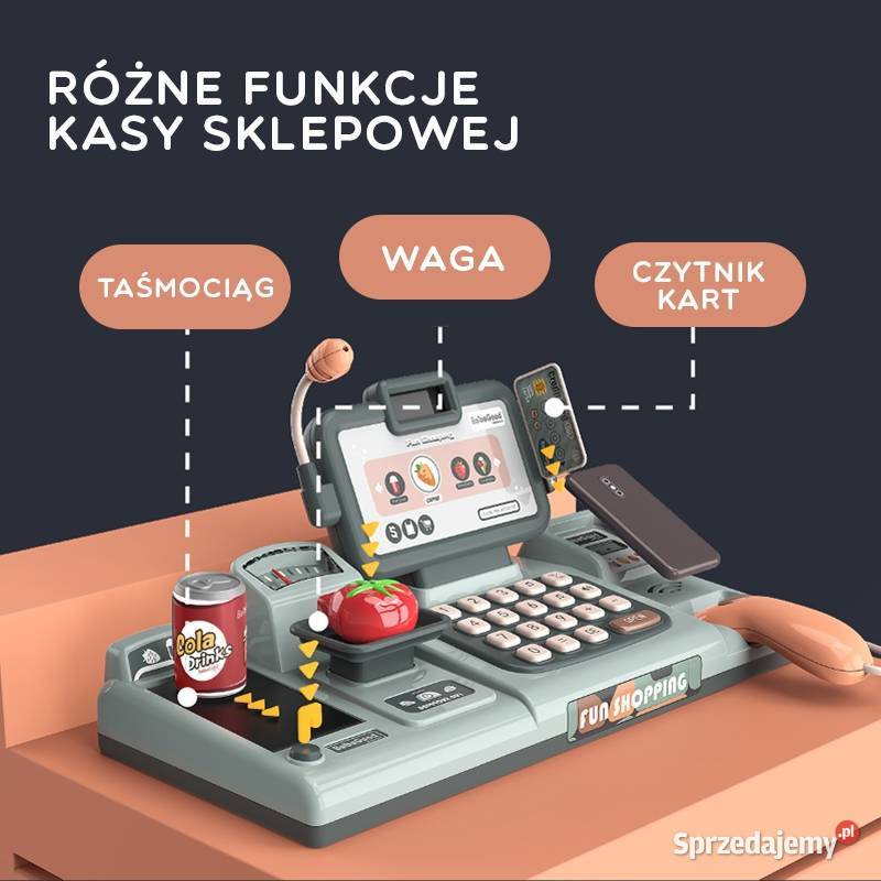 WOOPIE Kasa Sklepowa Dzieci Skaner Waga Mikrofon Kraków