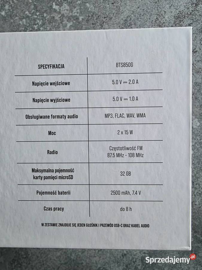 Głośniki bluetooth XMUSIC BTS850G 30W Suchań