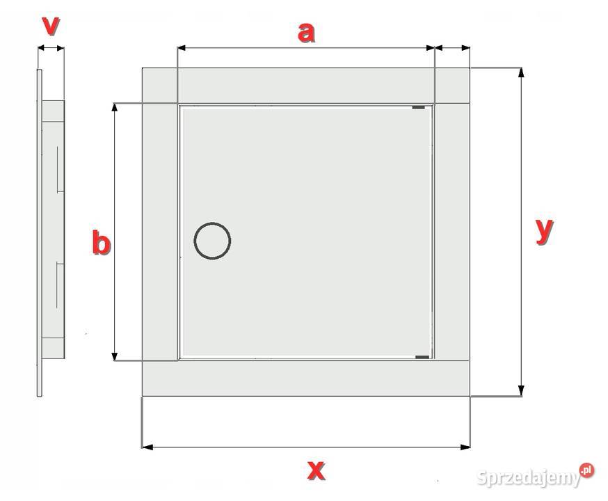 Drzwiczki rewizyjne metalowe białe 60x60 KLUCZ Wrocław