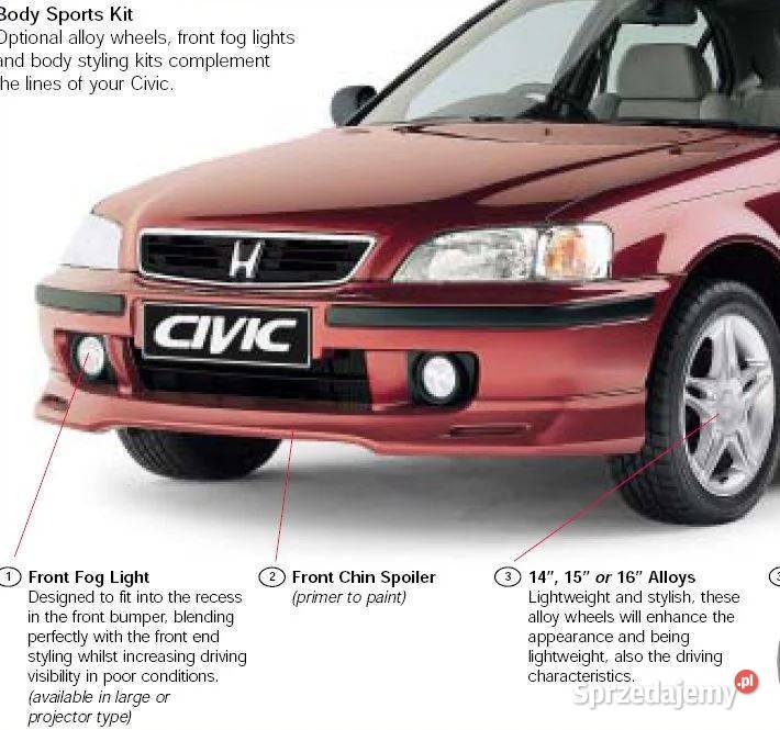 Ramki dużych halogenów do Civic MAMBMC Zielonka