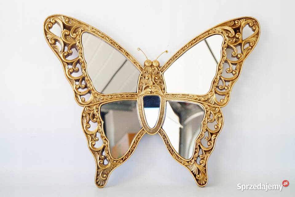 MOTYL motylek lustro glamour na ścianę dekor Gizałki