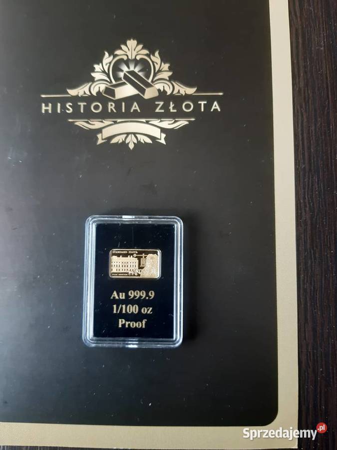 Złota sztabka Standard Złota Londyn 1717 Numizmatyka Potulice