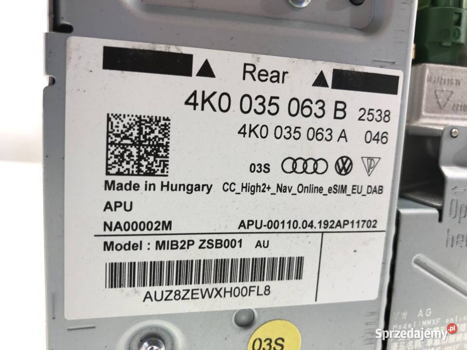 RADIO CZYTNIK AUDI A8 D5 4K0035063B ODTWARZACZ sprzedam