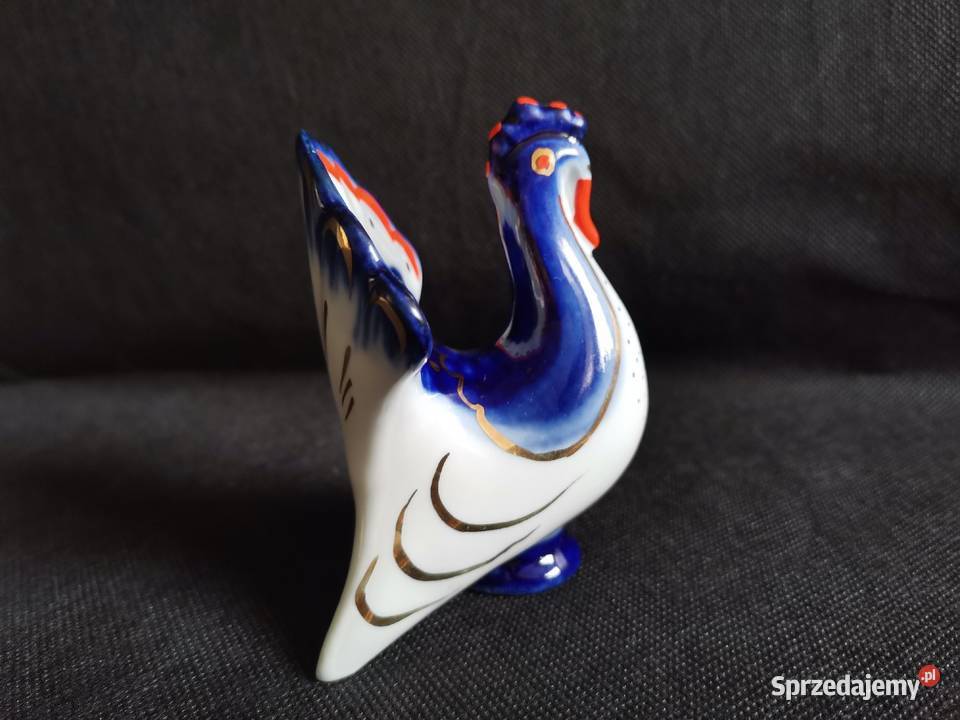 Stara figurka solniczka Ptak Indyk porcelana śląskie Katowice