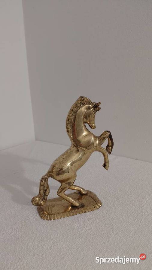 Koń z Mosiądzu stojący Krzykawa
