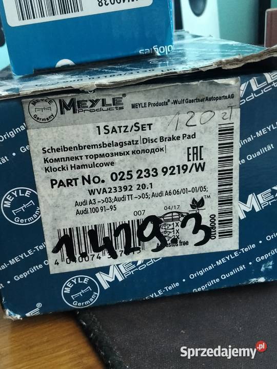 Klocki hamulcowe audi a3a6tt100 Białystok
