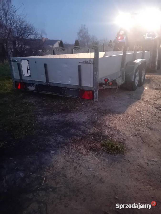 Przyczepa 2 osiowa zNiemiec 2500 chamulec burty świętokrzyskie Łagów