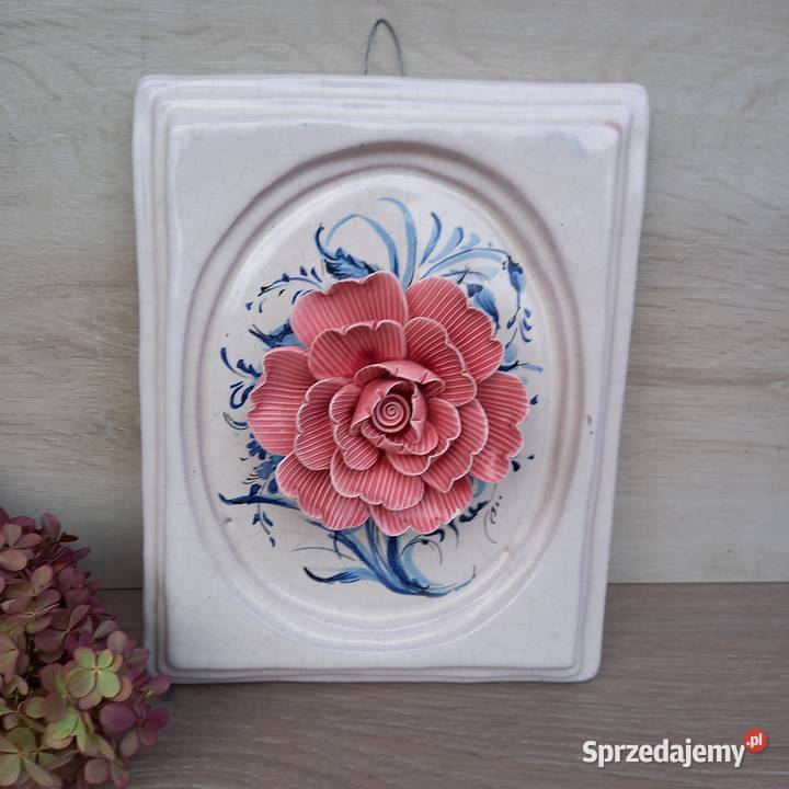 Dekoracyjny ceramiczny kafel kwiat róża Warszawa