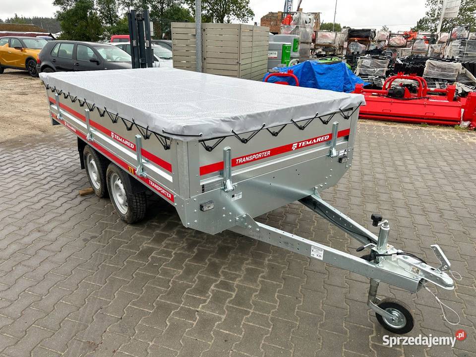 Przyczepa TEMARED TRANSPORTER 30152 z plandeką Burtowe i plandeki wielkopolskie Cegielsko