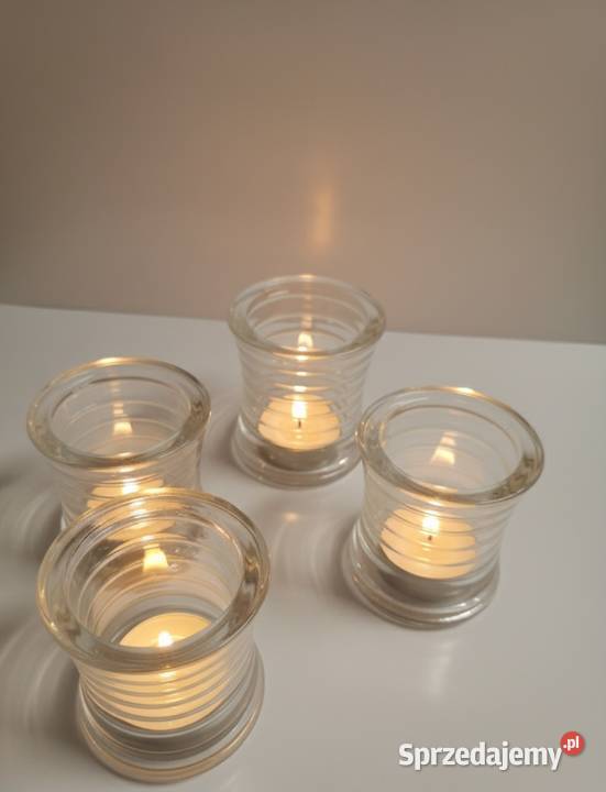 Świecznik lampion szklany grube szkło przezroczysty sprzedam