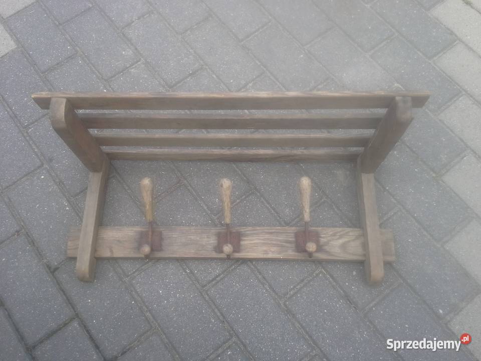 Wieszak drewniany PRL mazowieckie Warszawa