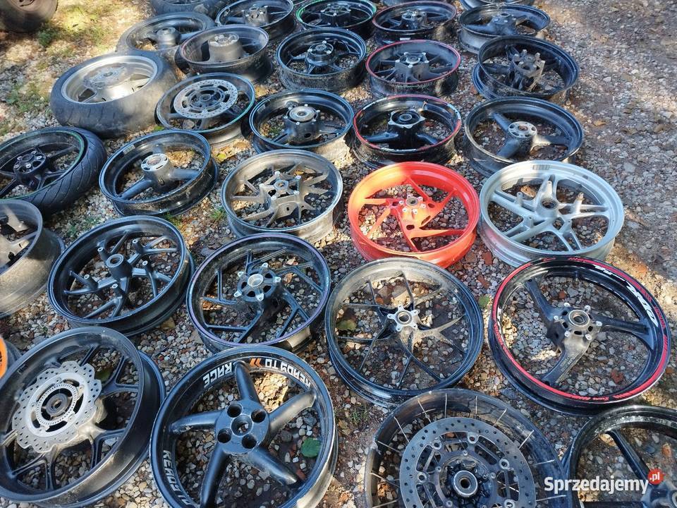 Felgi motocyklowe pakiet okazja 100 sztuk Słodków-Kolonia