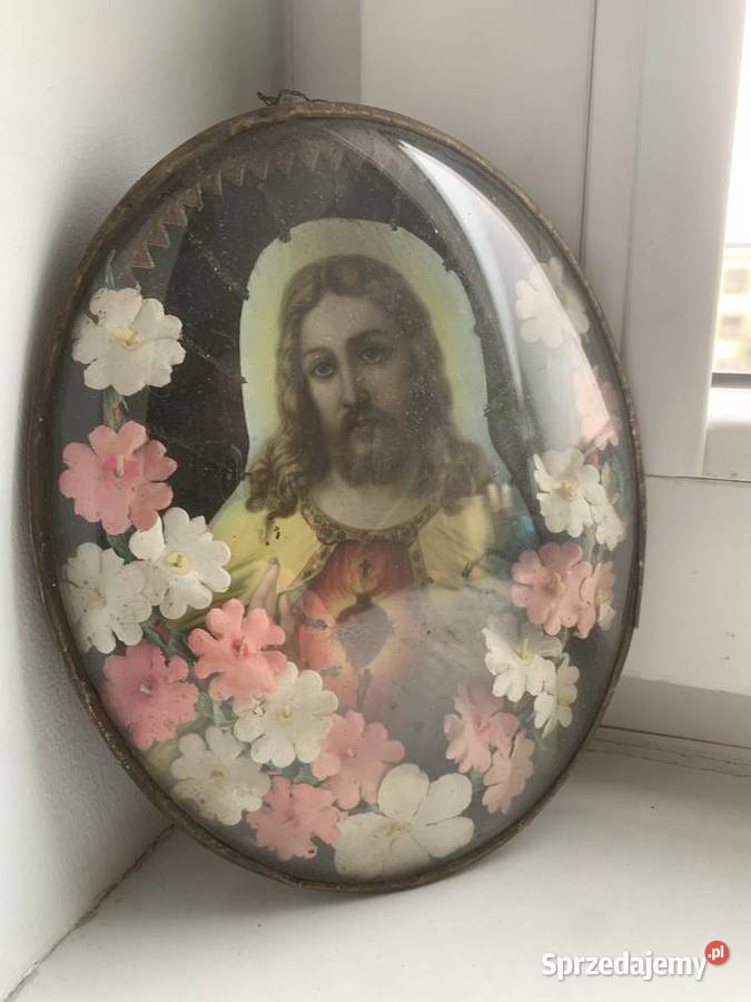 Stary Polski obrazek szkłem