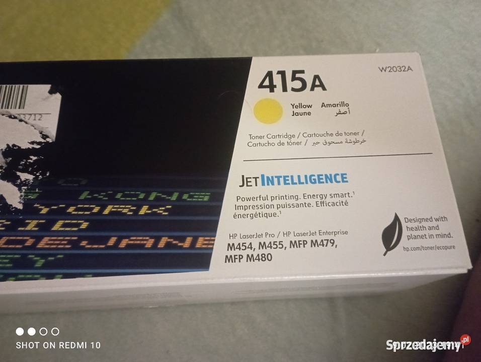 Toner HP żółty nowy Łódź