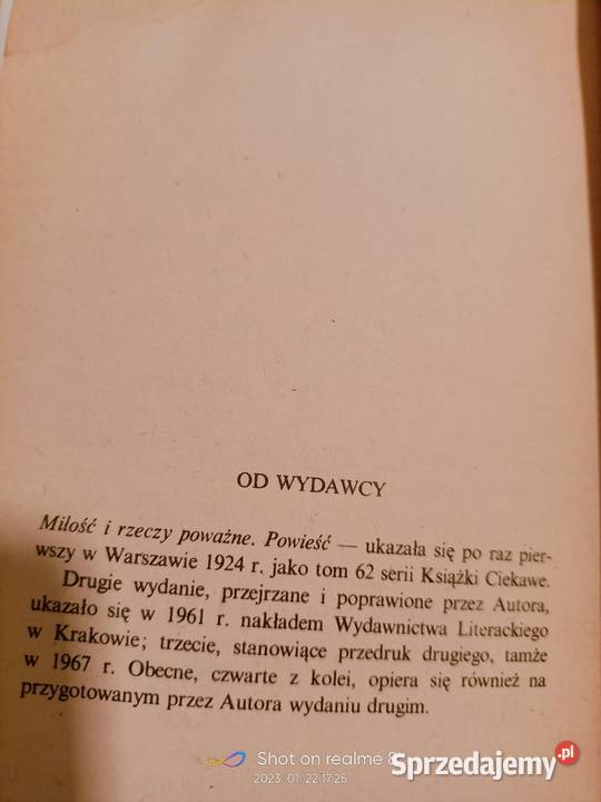 Szaniawski książki Miłość i rzeczy poważne Proza i poezja Warszawa