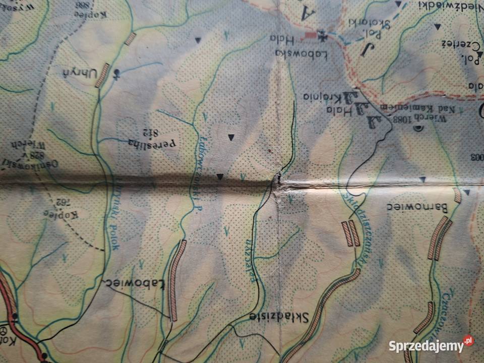 Beskid Sądecki mapa turystyczna miękka małopolskie Kraków