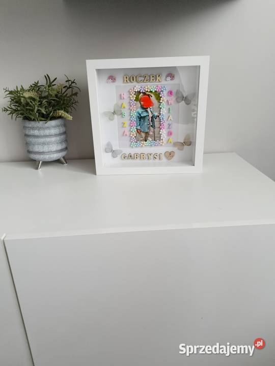 Personalizowana Ramka 3D Pamiątka Roczek Chrzest