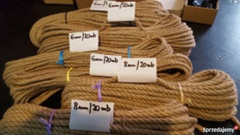 lina jutowa fi 6mm8mm Linka jutowa powróz sznur Podłogi i schody Rzeszotary