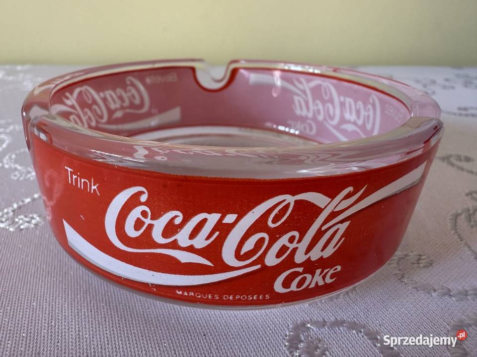 Popielniczka CocaCola Coke Vintage Szklana Lata Pozostałe Czerwionka-Leszczyny