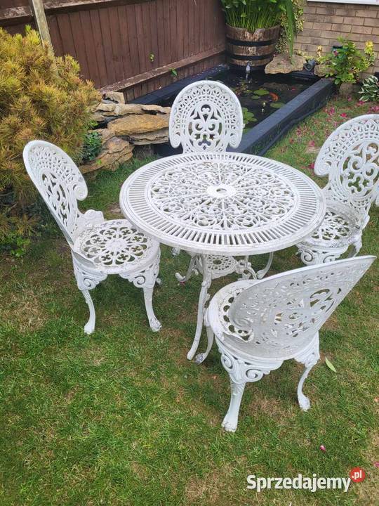 Komplet aluminiowych mebli ogrodowych francuski Ciepielów