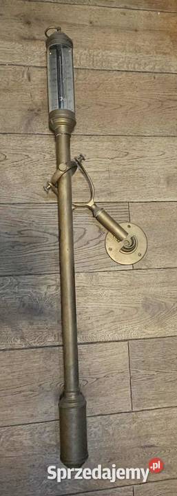 Stary mosiężny barometr okrętowy Bielawa