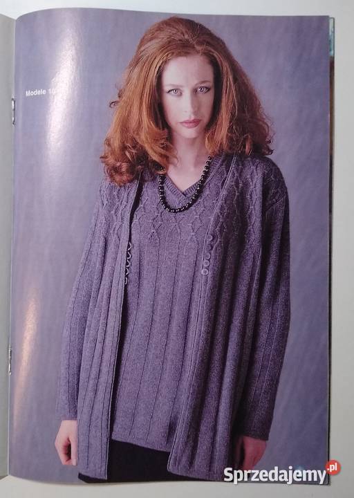 Dama w swetrze 122004 druty miesięcznik Gdańsk
