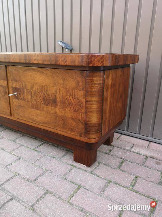 Komoda ARTDECO Orzech Niska Stara Antyk Antyki, Sztuka, Kolekcje wielkopolskie Swarzędz