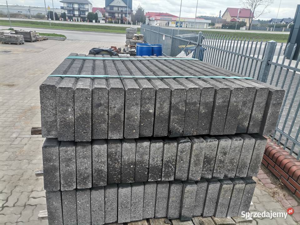 Krawężnik obrzeże 100x22x6 czerwień grafit szare podlaskie Białystok