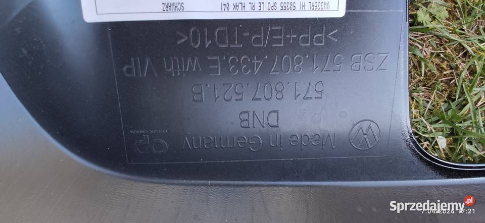 571807521B 433E NOWY Dyfuzor Tył VW TIGUAN III osobowe Głogów
