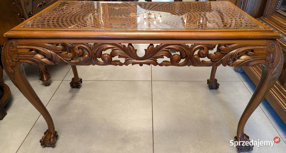 Piękny dębowy stolik na łapachsklep Dąbrowa