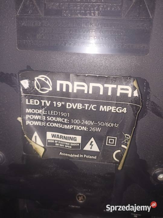 Telewizor manta19 led LED śląskie Dąbrowa Górnicza
