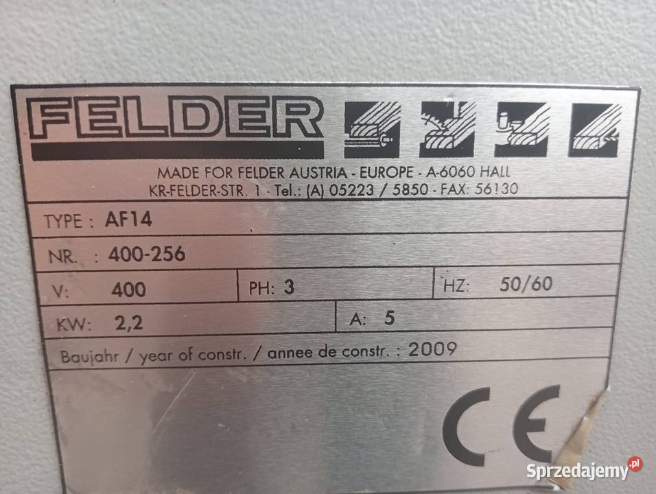 Odciąg trocin Felder AF14 Wejherowo