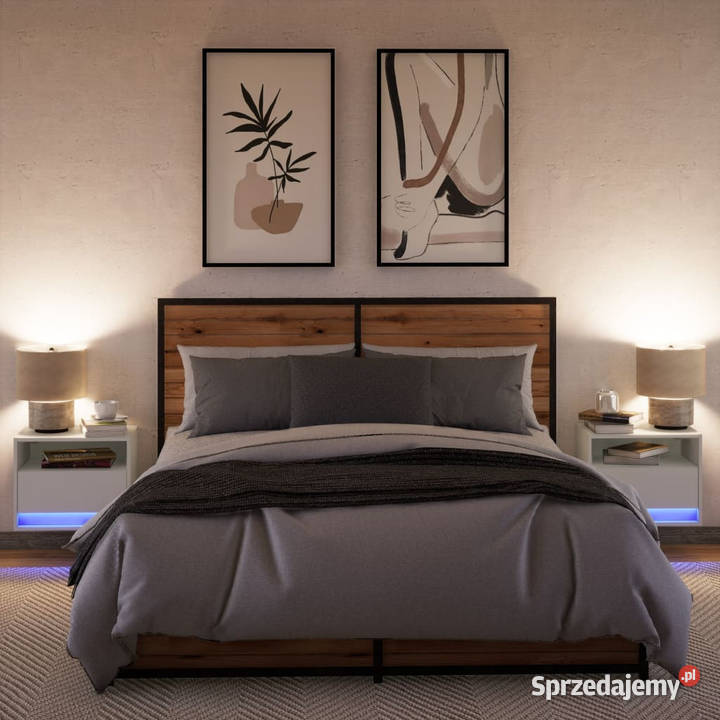 Wiszące szafki nocne z LED 2 białe WM852062 Nocne Warszawa