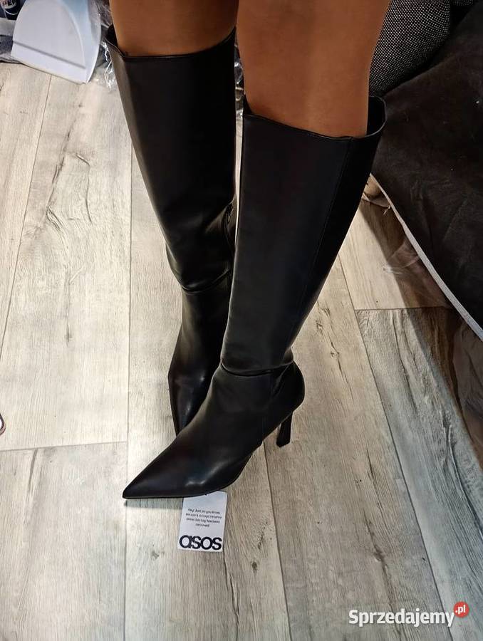 40 ASOS Design czarne Kozaki szpilki wieczorowe Kraków sprzedam