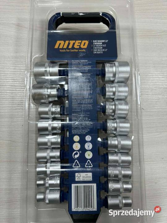 KLUCZ NASADOWY 12 Z NASADKAMI NITEO ORYGINALNIE Elbląg sprzedam