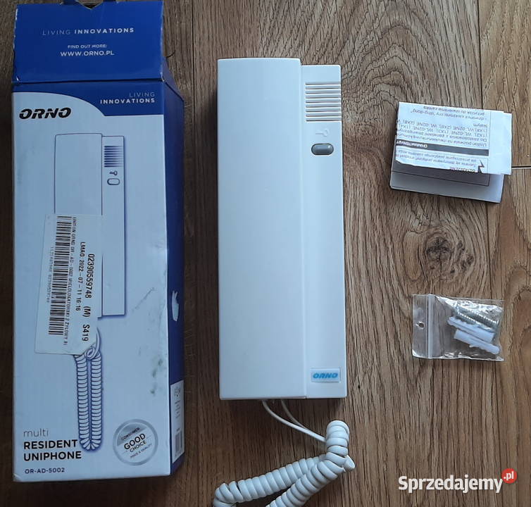 Domofon Unifon wielolokatorski 2żyłowy biały Mysłowice