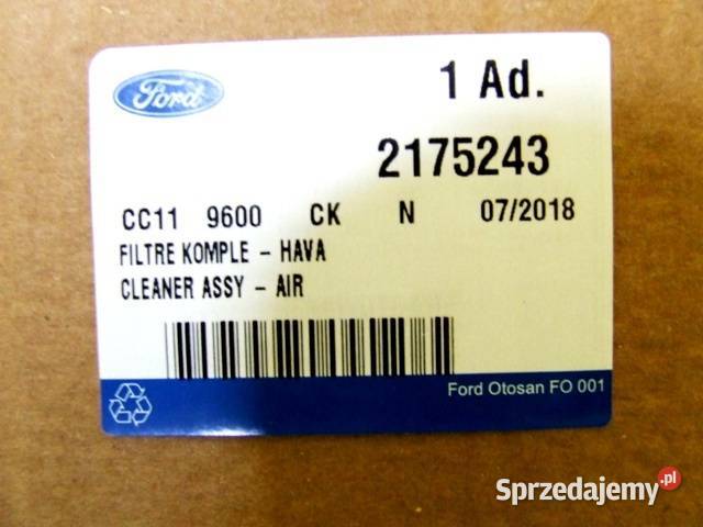 OBUDOWA FILTRA POWIETRZA FORD TRANSIT CUSTOM 22 dostawcze Głogów