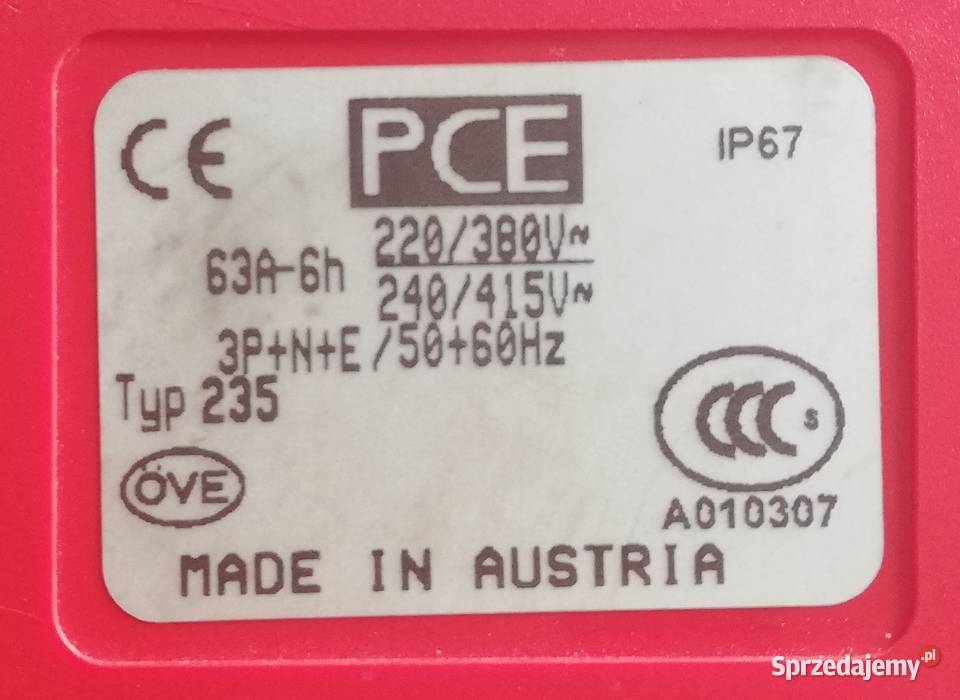 Mennekes Wtyczka PowerTOP 63A5p6h400VIP67 Dąbrowa Górnicza